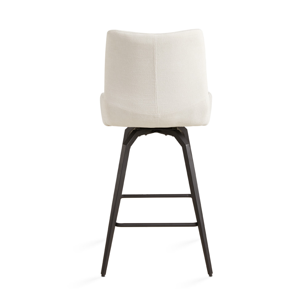 Nona Counter Chair: Taupe Leatherette